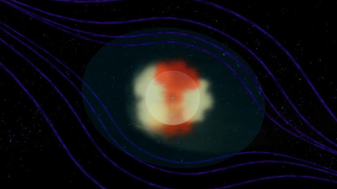 Animation showing Heliotail solar winds. (NASA)