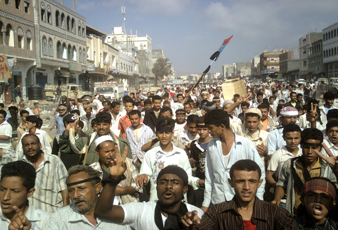  A 2009 rally staged by Yemenis outraged by the bombing which killed 41 local residents including 21 children. The countryâs government claimed it carried out the attack as part of an anti-terrorist mission. Later, an investigation by Abdulelah Shaye revealed the US was responsible for the strike (Reuters / STR)