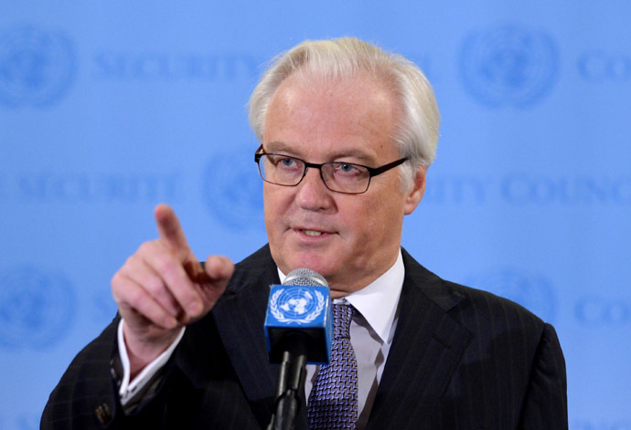 Vitaly Churkin, Russia's Ambassador to the United Nations (AFP Photo/Stan Honda)