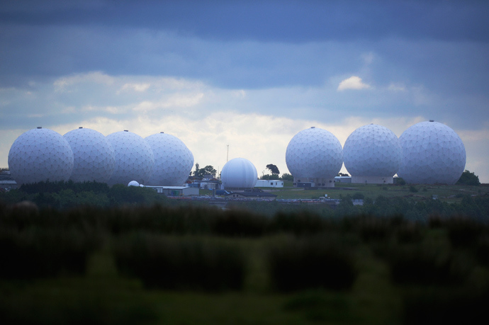 RAF Menwith Hill base, which provides communications and intelligence support services to the United Kingdom and the U.S. is pictured near Harrogate, northern England (Reuters)
