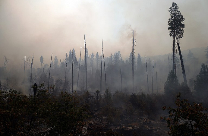 Rim Fire Continues To Burn Near Yosemite National Park (AFP Photo / Getty Images / Justin Sullivan)