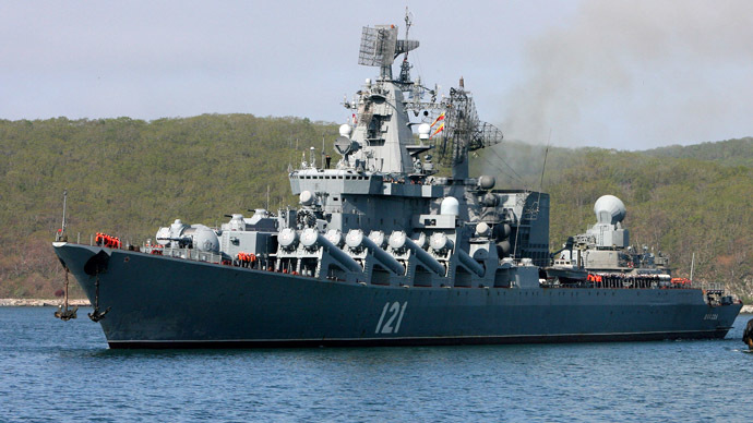 Russia’s ‘carrier-killer’ Moskva enters Mediterranean