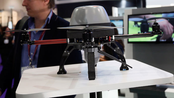 Future war: Arms industry shows off next-gen drones in London
