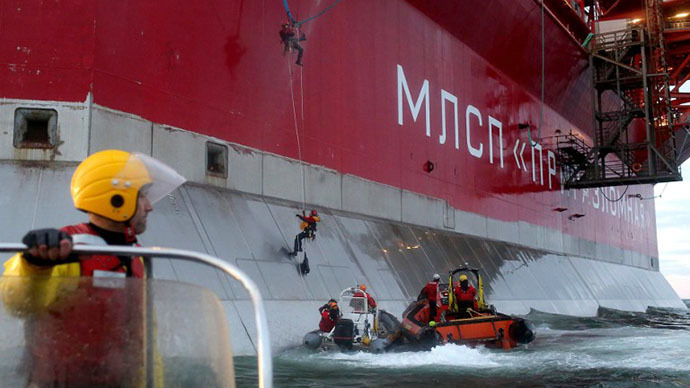 Warning shots fired as Russia detains Greenpeace activists at Arctic oil rig