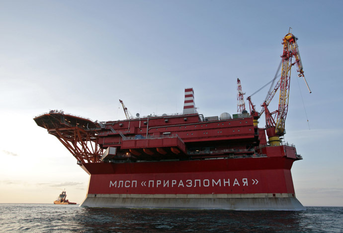 The Prirazlomnaya oil rig in the Barents Sea (RIA Novosti/Igor Podgornyi)