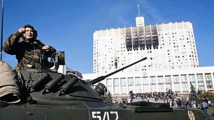 History in REAL TIME: Relive the #1993 Russian Parliament siege