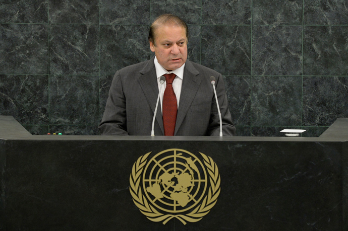 Pakistani Prime Minister Muhammad Nawaz Sharif (AFP Photo / Andrew Burton)