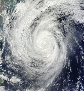 This October 23, 2013, NASA satellite image shows Typhoon Francisco in the Pacific Ocean. (AFP Photo / NASA)