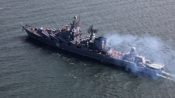 Russia's 'aircraft carrier killer' Varyag and battle cruiser Pyotr Veliky arrive in Mediterranean
