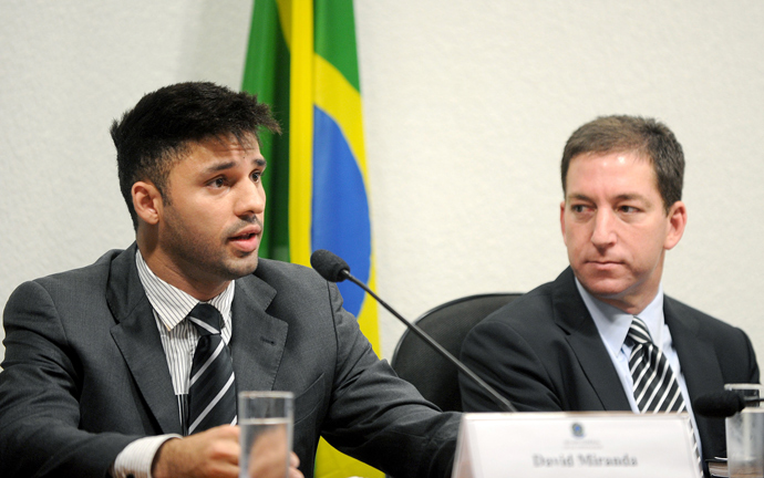 David Miranda (L), partner of the Guardian's Brazil-based reporter Glenn Greenwald (R) (AFP Photo)