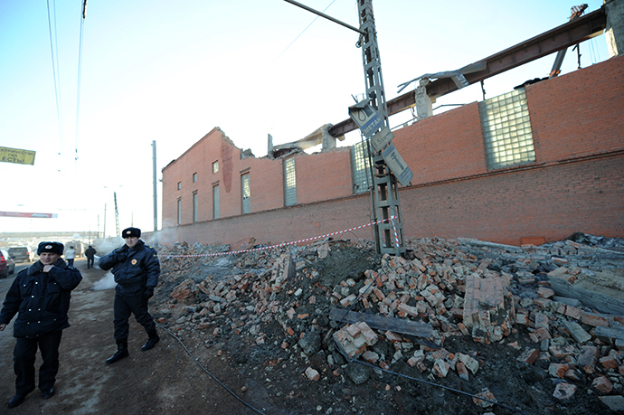 Destruction caused by the blast of the falling space object at the Chelyabinsk zinc plant on February 15, 2013. (Pavel Lisitsyn / RIA Novosti)
