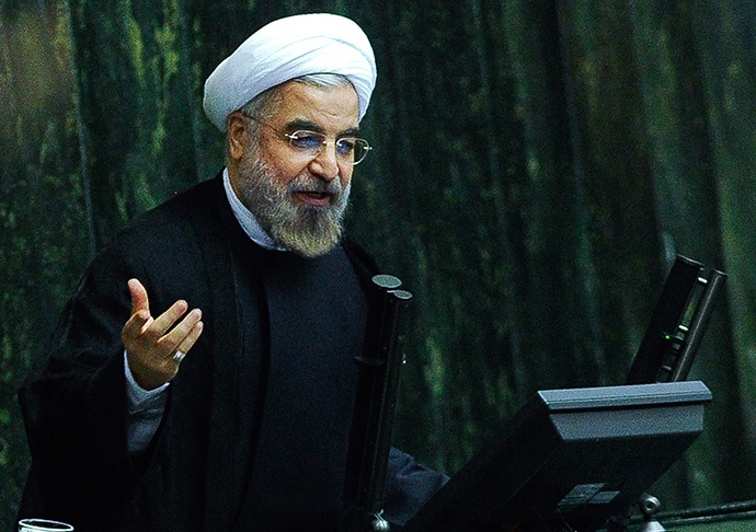 A picture obtained from Iran's ISNA news agency shows Iranian President Hassan Rouhani (AFP Photo / Borna Ghasemi)