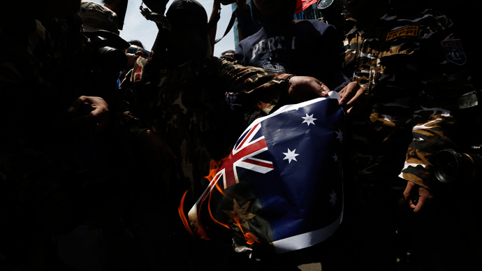 Indonesia burns Australian flags outside embassy as spying tensions mount