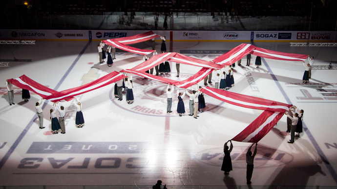 Swastika on ice? Latvian solar symbol stunt causes outrage in Russia