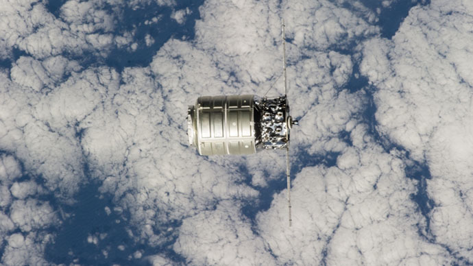 The First Cygnus Commercial Cargo Spacecraft (Image from NASA)