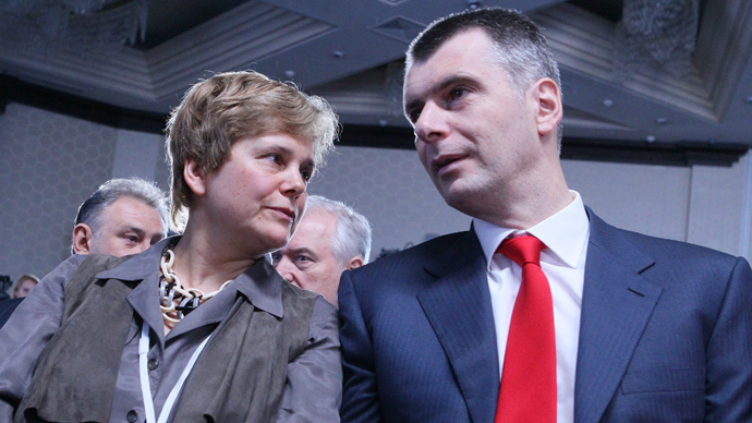 Billionaire Prokhorov’s sister takes his role as leader of pro-business party