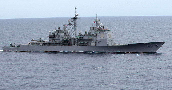 The Ticonderoga-class guided-missile cruiser USS Cowpens (CG 63) (Reuters / Romeo Ranoco)
