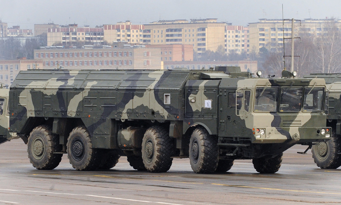 Russian Iskander ballistic missile launcher (AFP Photo / Alexandr Nemenov)