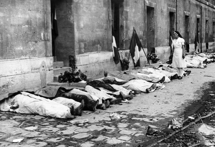 The village of Oradour-sur-Glane, France, August 25, 1944. (AFP Photo / Weston Haynes)