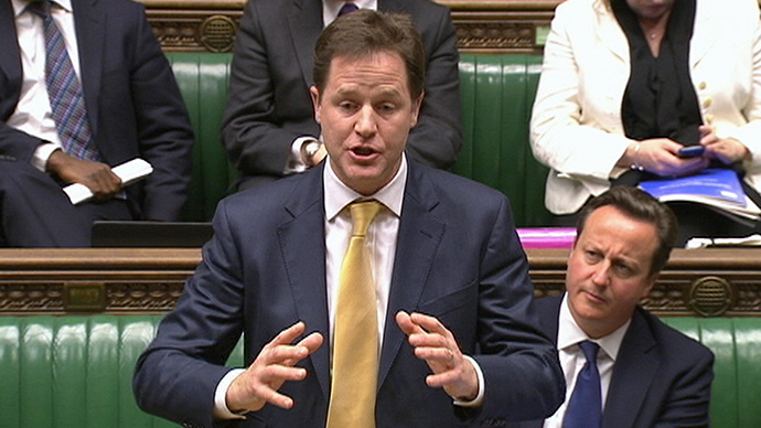 Britain's Deputy Prime Minister Nick Clegg (Reuters / UK Parliament)