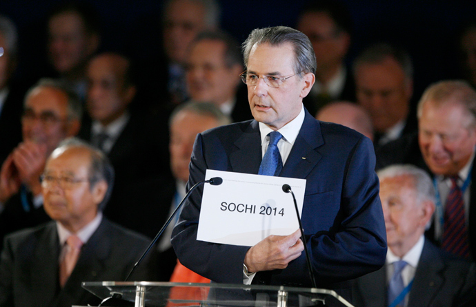 International Olympic Committee president Jacques Rogge announces that the 2014 Winter Olympics will be held in Sochi, Russia, at the 119th International Olympic Committee session in Guatemala City July 4, 2007. (Reuters / Juan Carlos Ulate) 