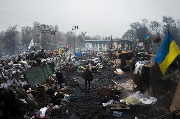Kiev on February 9, 2014.(AFP Photo / Martin Bureau)
