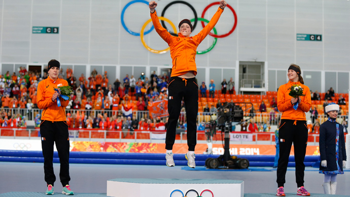 ​Dutch speed skaters sweep the podium on Day 9 in Sochi