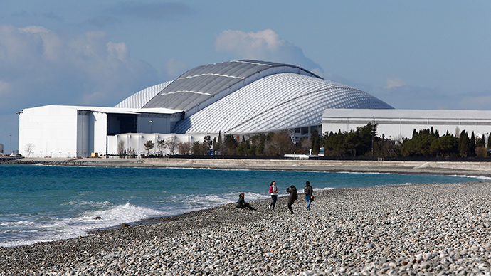 The Fisht Olympic Stadium in the background near the Olympic Park in Sochi (Reuters / Shamil Zhumatov)