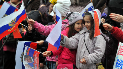 Tens of thousands hit streets in Russia ahead of crucial Crimea vote