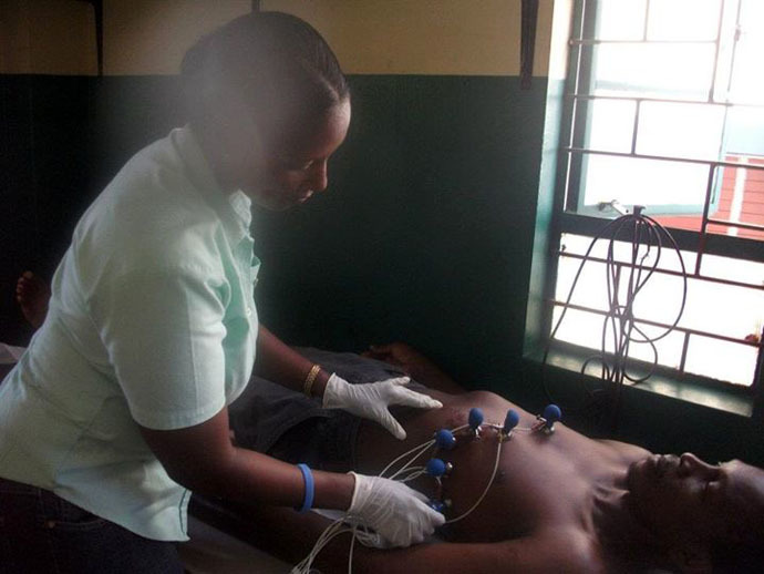 A Jamaican man receiving diabetes treatment (Photo from www.facebook.com/pages/Diabetes-Association-of-Jamaica/205943152771799)