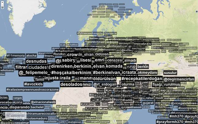 Screenshot from trendsmap.com