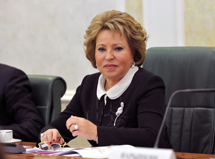 Valentina Matviyenko, head of the Russian Federation Council (upper house of parliament) (RIA Novosti/Sergey Kuznecov)