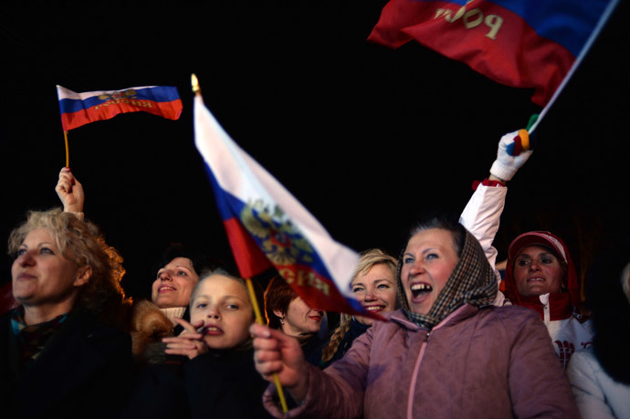 Residents of Sevastopol attend a concert after the referendum on the status of Crimea. (RIA Novosti / Valeriy Melnikov) 