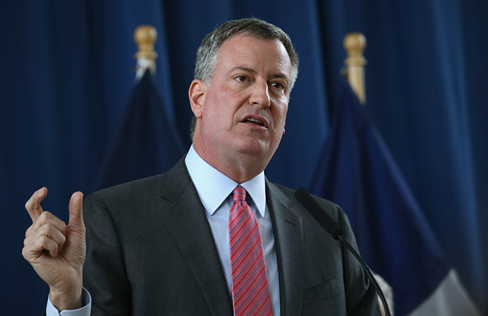 New York City Mayor Bill de Blasio (AFP Photo / John Moore)
