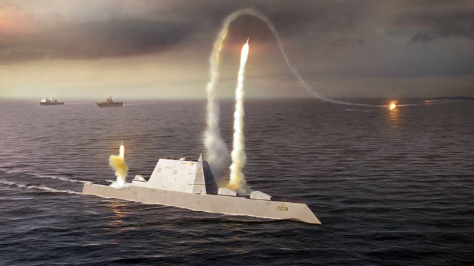 USS Zumwalt (U.S. Navy photo illustration)