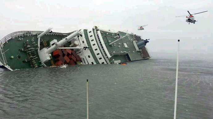 Ferry sinking off South Korean coast, almost 300 missing