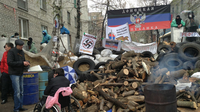 Anti-govt activists take control of TV tower in Donetsk region