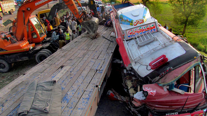 At least 42 dead in Pakistan road accident