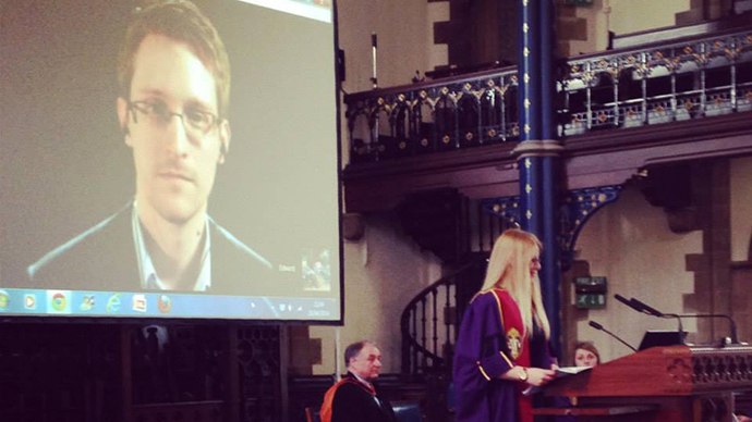 Students’ choice Snowden takes up post as Glasgow University rector
