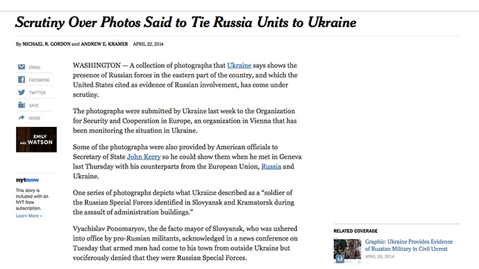 Screenshot from nytimes.com