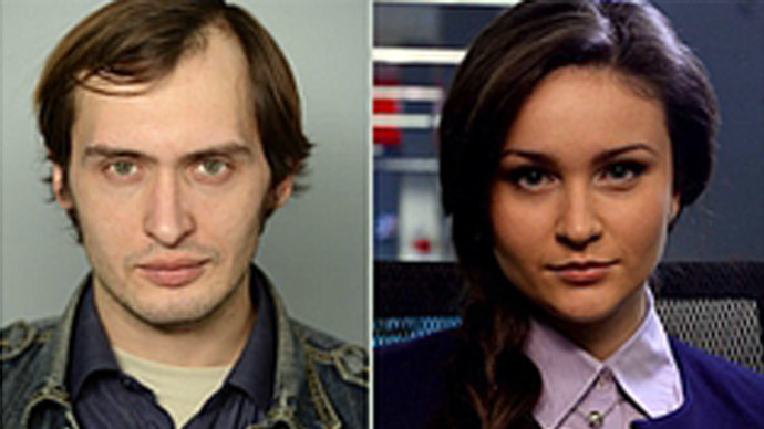 Mikhail Pudovkin and Julia Shustraya (Screenshot from lifenews.ru)