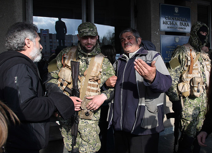 The eastern Ukrainian city of Slavyansk on April 14, 2014. (AFP Photo / Anatoly Stepanov)