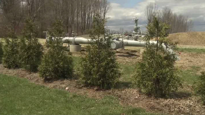 Fracking site in Montrose, Pennsylvania (screenshot from RT video)