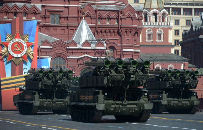 BUK-M2U surface-to-air missile systems during a parade marking the 69th anniversary of the victory in the Great Patriotic War, on Moscow's Red Square. (RIA Novosti)