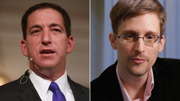 Glenn Greenwald, Edward Snowde.(AFP Photo / Chip Somodevilla / Channel 4)