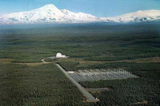 Aerial view of the High Frequency Active Auroral Research Program site (image by United States Federal Government)