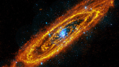 Galaxies spiral into each other, create spectacular light show (VIDEO, PHOTOS)