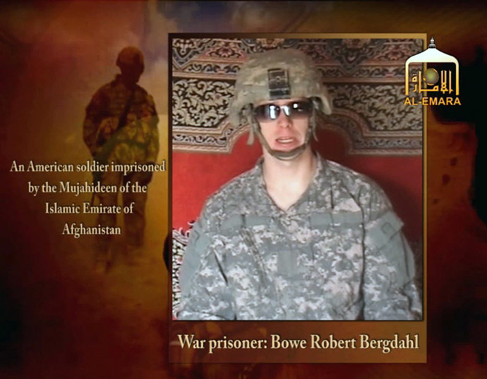 Undated image from video footage taken from a Taliban-affiliated website shows a man who says he is Private First Class Bowe R. Bergdahl, a U.S. soldier captured by the Taliban in southeastern Afghanistan (Reuters/Reuters/TV)