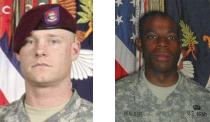 Staff Sergeant Clayton Bowen, 29, (L) and Private First Class Morris Walker, 23 (image by US Army)