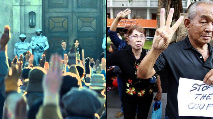 ‘Hunger Games’ three-finger salute adopted by Thai protesters (PHOTOS)